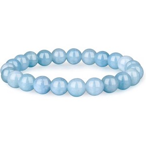 8mm Beaded Bracelets with Natural Gemstones for Women & Men, Elastic Adjustable Protection Crystal Bracelet - 1 of 4