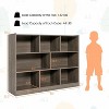 Yukimo 3-Tier 8-Cube Bookcase, Floor Standing Storage Shelves Display Cabinet, 48" x 12.5" x 36.5", for Living Room, Office, Study, Gray - 2 of 4