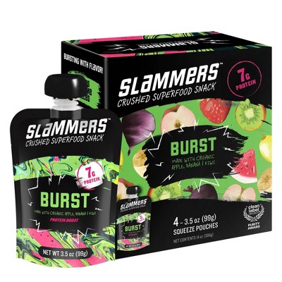 Photo 1 of Slammers Protein Watermelon Kiwi Burst - 3.5oz 4pk