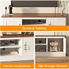 Farmhouse TV Stand for 65 Inch TVs Entertainment Center with Storage Cabinets - Ample Organized Storage, for Living Room Office - 4 of 4