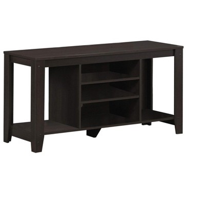 Monarch Specialties Tv Stand 48 Inch Console Media Entertainment Center Storage Shelves Living Room Bedroom Laminate Brown Contemporary Modern
