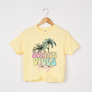 Simply Sage Market Women's Summer Vibes Only  Short Sleeve Relaxed Fit Cropped Tee - 1 of 3