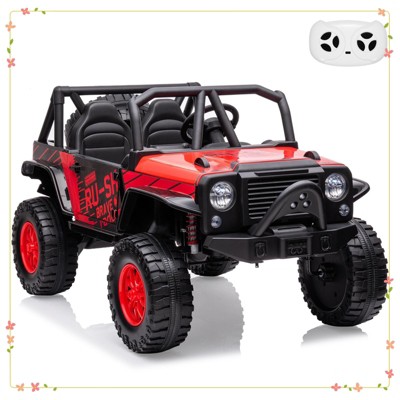 24V 2-Seater Kids Ride-On Car Truck with Remote Control – Electric Vehicle Featuring 19" Extra Wide Seat