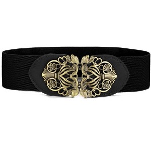 INSPIRE CHIC Knot Woven Metal Interlocking Buckle Elastic Waist Cinch Belt - 1 of 4
