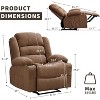 Manual Recliner Chair, Oversized Rocker Recliner Chair, Adult Rocking Glider Chairs, 2 Cup Holders - 4 of 4