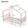 Lyngins Twin Size Bed Frame, Metal House Platform Bed Frame, No Box Spring Needed, Kids Bed Frame for Bedroom, Kids Floor Bed Frame, Toddler Bed - 3 of 4