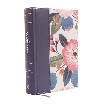 NIV, the Woman's Study Bible, Cloth Over Board, Blue Floral, Full-Color - by  Thomas Nelson (Hardcover)
