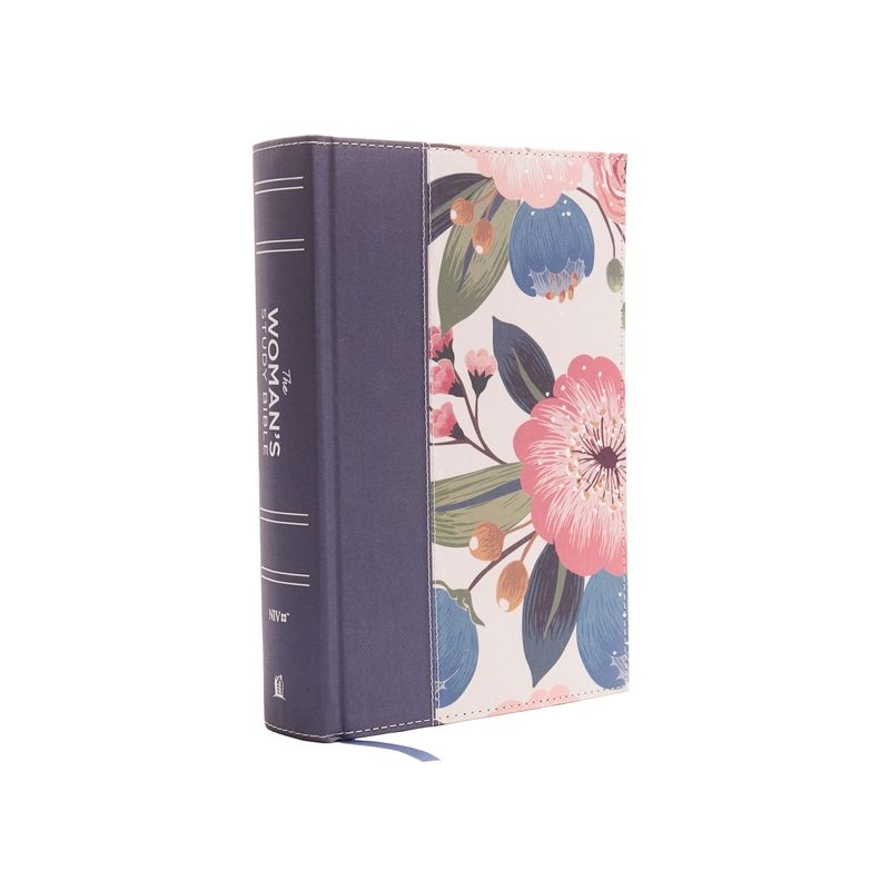 NIV, the Woman's Study Bible, Cloth Over Board, Blue Floral, Full-Color - by  Thomas Nelson (Hardcover), 1 of 2