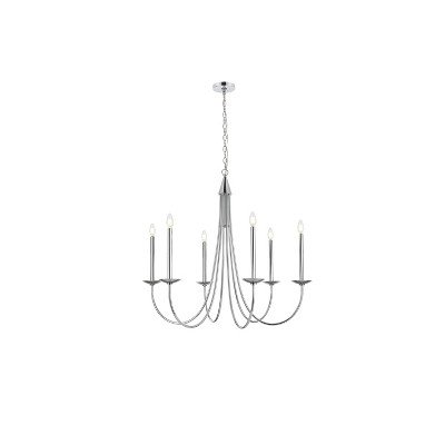 Elegant Lighting Cohen 36 inch chandelier in Chrome
