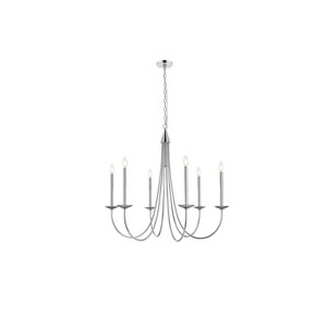 Elegant Lighting Cohen 36 inch chandelier in Chrome - 1 of 4