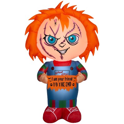 Gemmy Airblown Inflatable Chucky W/banner Universal (wm), 5 Ft Tall ...