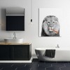 Stupell Industries Lion Brushing Teeth Bathroom, 48" x 36" - 2 of 4