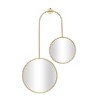 Modern Metal Wall Mirror Gold - CosmoLiving by Cosmopolitan: Round, Wood Frame, Includes Mounting Hardware - 2 of 4
