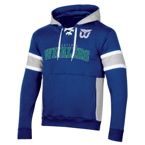 EWMDesign Hartford Whalers NHL Retro Hockey Hooded Sweatshirt- Old Time Hockey Hoody