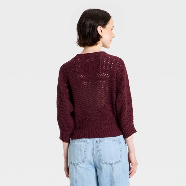 Suéter de Cuello Redondo con Manga Dolman para Mujer - Universal Thread™ 2