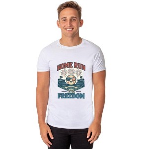 American Inspired Baseball T-Shirt Men's Home Run For Freedom Top - 1 of 4
