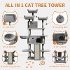 68.5in Tall Indoor Cat Tree for Large Cats, Upgraded Heavy Duty Cat Tower with Scratching Posts/Condo/Plush Perches/Hammocks/Dangling Balls - 3 of 4