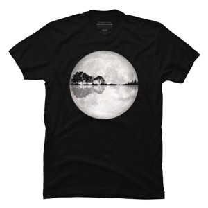 Men's Design By Humans Moonlight Nature Guitar II By Maryedenoa T-Shirt - 1 of 4