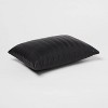 Oblong Faux Leather Channel Stitch Decorative Throw Pillow - Threshold™ - image 3 of 4
