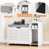Whizmax Modern Cat Litter Box Enclosure Wood Litter Box Enclosure with Top Opening and Cushion Hidden Cat Litter Box Resistant from Scratching and Odor - 4 of 4