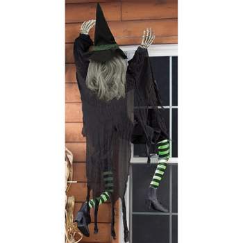 Fun World Climbing Witch Halloween Decoration - 5 ft - Black