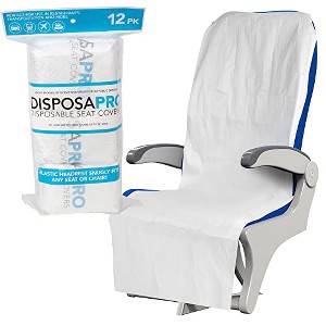 Disposable Airplane and Public Seat Covers (12 Pack) - Individually Wrapped Travel Ready Protector Covers Seats in Planes  Restaurants  Public - 1 of 1