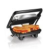 Hamilton Beach Panini 25460Z: Nonstick Grill & Sandwich Maker, 1400W, Silver, Hand Wash, Metal, 1-Year Warranty - image 2 of 3