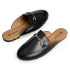 Alpine Swiss Erin Womens Flat Mules Loafers Round Toe Blackless Slide on Shoes - 3 of 4