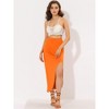 Allegra K Women's Split Ruched High Waist Summer Beach Maxi Skirts - 2 of 4