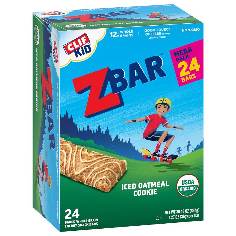 Clif Kid Zbar Iced Oatmeal Cookie Snack Bars - 24ct/30.48oz, 3 of 10