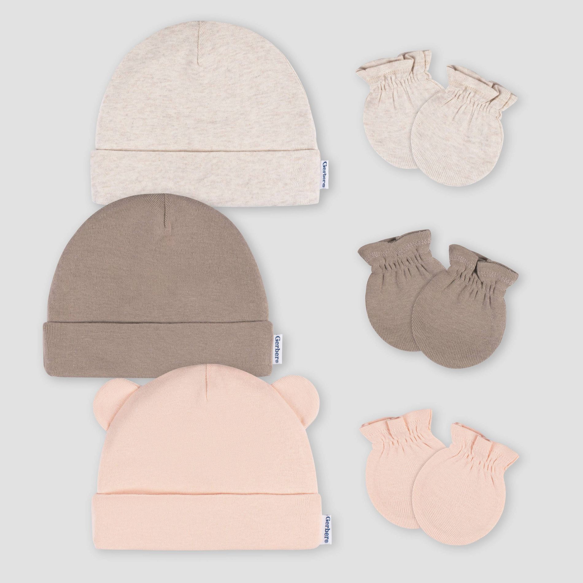 Gerber Baby 6pk Hat & Mitten Set