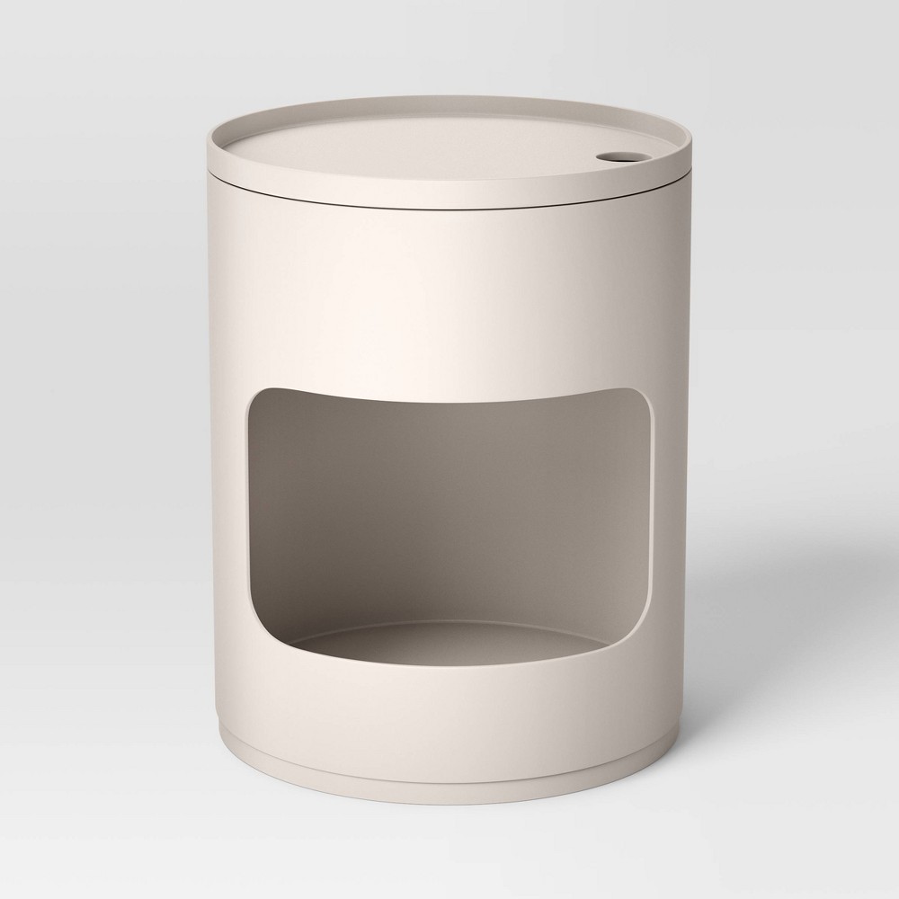 Stacking Dorm Side Table with Lid Cream - Room Essentials™