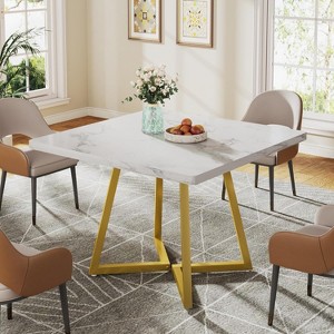 Tribesigns 31.5" Industrial Square Dining Table for 4 for Dining Room - 1 of 4