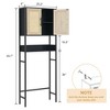 Over the Toilet Storage Cabinet, Farmhouse Above Toilet Storage Cabinet with Sliding Door and Adjustable Shelf, Bathroom Storage Cabinet, - 2 of 4