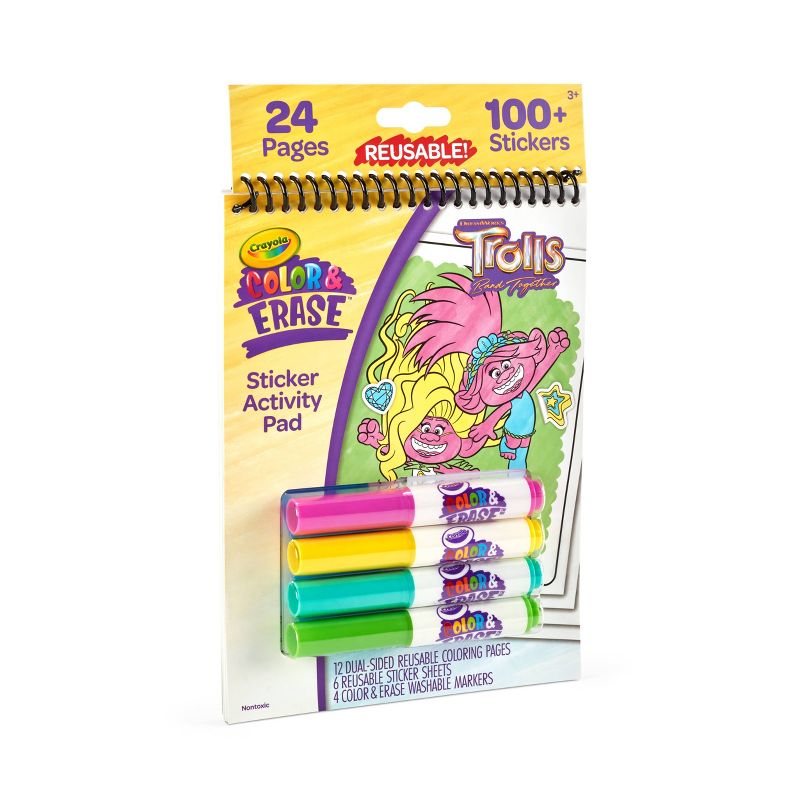 Crayola Trolls Color &#38; Erase Reusable Sticker Activity Pad, 2 of 6