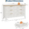 Fluted Dresser for Bedroom with 6 Drawers,Modern Chest of Drawers,Wooden Dresser TV Stand,Closet Clothes Storage Organizer for Living Room,Hallway - 2 of 4