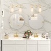 Apmir Round High Quality Aluminum Alloy Framed French Cleat Mounted Wall Decor Bathroom Vanity Mirror in matte black with 5-Year Warranty - 3 of 4