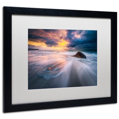 Trademark Fine Art -Mathieu Rivrin 'Ocean Painting' Matted Framed Art