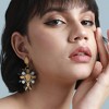 SOHI Women's Lemon Yellow Crystal Drop Earrings - 3 of 4
