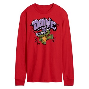 Men's - Teenage Mutant Ninja Turtles Mutant Mayhem - Baby Donnie Graphic Long Sleeve Graphic T-Shirt - 1 of 2