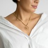 Adornia 14k Gold Plated Herringbone Wire Flower Necklace - 2 of 3