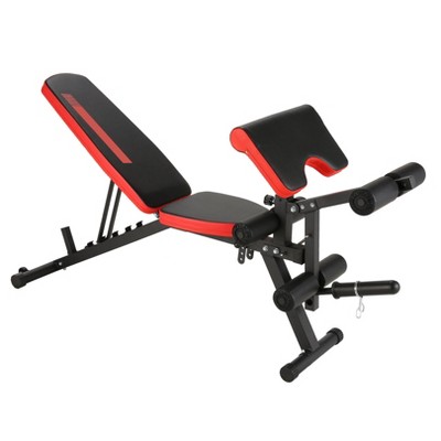 Homdox 800LBS Adjustable Weight Bench with Leg Extension and Leg Curl, Press Preacher Curl Workout Bench, Flat/Incline/Decline Sit-Up for Home Gym