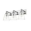 Harper 3-Light Vanity Bath Light - Dimmable Glass Shades, Brushed Nickel, 23" Wide - 3 of 4