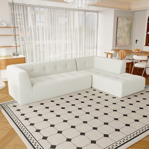 112.2" Upholstered Modular L-Shaped Sectional Sofa, 2pcs Free Combination - 1 of 4