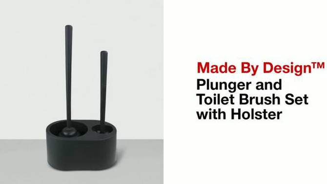 Plunger and Toilet Brush Set with Holster - Made By Design&#8482;, 2 of 8, play video