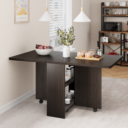 Drop leaf table online with folding chair storage