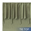 Awesome Home  Recycled Cotton Blend Ruffle Tie Top Curtains Pair - 3 of 4