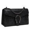 Crossbody Bags for Women - Snake Printed Clutch Purses Leather Shoulder Bags Chain Strap Evening Handbags Black - 2 of 4