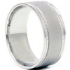 Pompeii3 8mm Brushed Wedding Band 10K White Gold - 2 of 4
