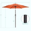 Sonkuki 7.5 ft Outdoor Patio Market Umbrella w/ Crank, Push Button Tilt,  UV-Resistant Canopy - 3 of 4